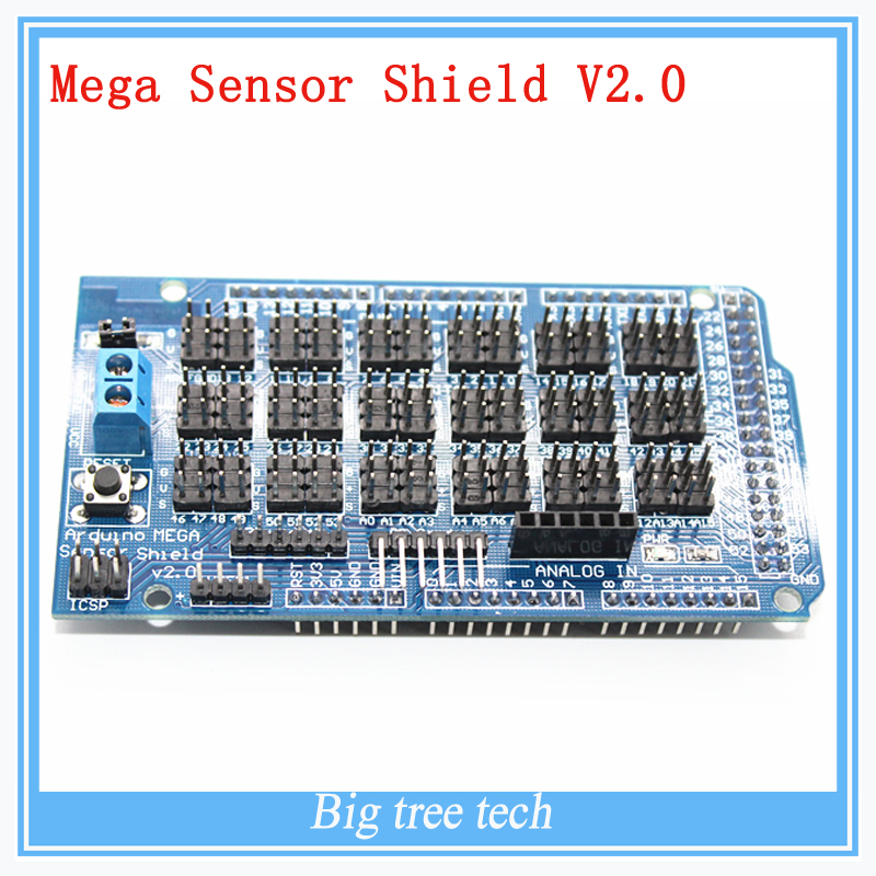 5Pcs Mega Sensor Shield V2.0 V2 For Arduino ATMEGA 2560 R3 1280 ATmega8U2 ATMEL AVR