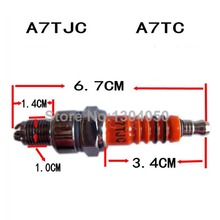 3 Electrode Spark Plug A7TC A7TJC For GY6 50-125cc Moped Scooter ATV Quads C7HSA CR7HSA