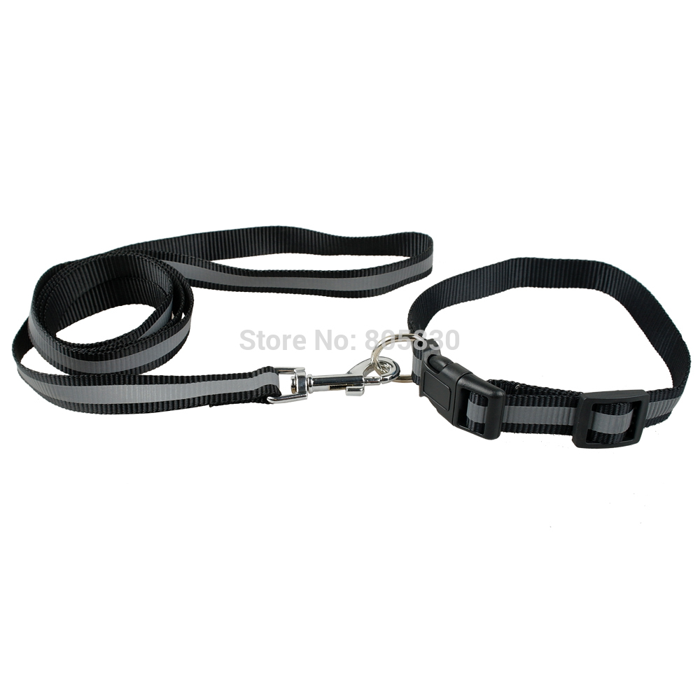 Reflective Dog Leash & Collar Set   Nylon Material 4 Colors 2 Sizes
