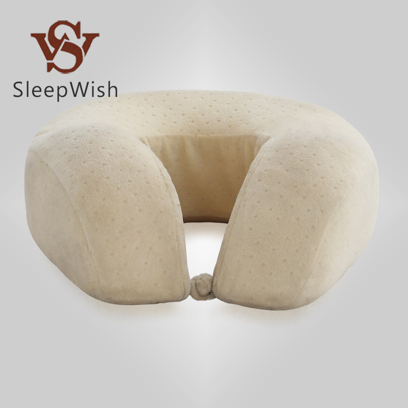 SleepWish U-shaped Pillow Airplane Travel Pillow Comfortable Cushion Memory Foam Neck Car Bedding Pillows