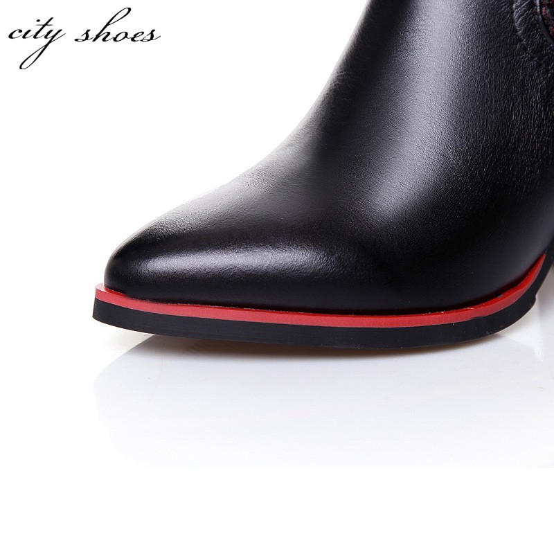 2015 New Winter Women Over Knee Black Boots Fashion Ladies Square