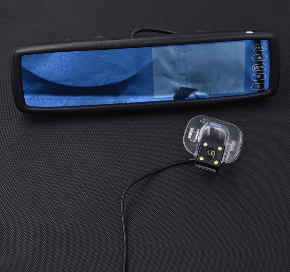 For Kia Forte/Hyundai Verna Auto Reverse Backup Rear View Car Camera with 4.3 Inch Car Rear View Mirror Monitor free shipping