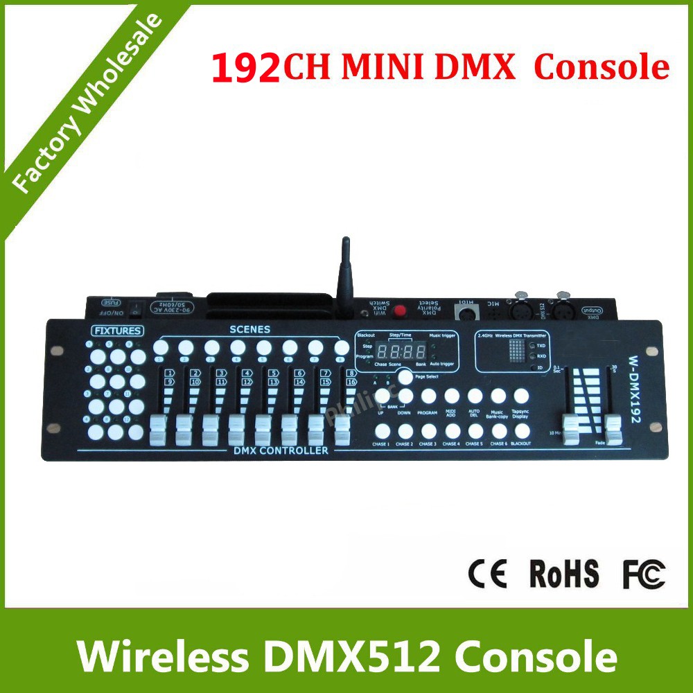 DHL-Free-Shipping-54CH-DMX-controller-with-wireless-dmx-transmitter-with-9V-battery-powered-or-12V