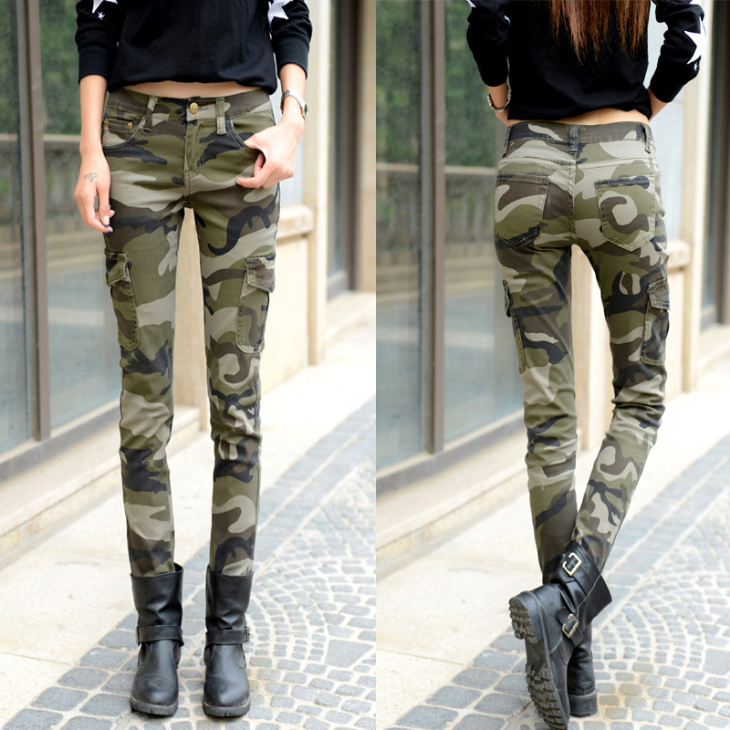 2016 New Casual font b Women b font Camo Cargo font b Pant b font With