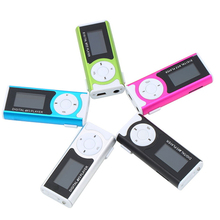 New Portable MP3 LCD Screen Metal Mini Clip MP3 Player Support Micro TF/SD Card Slot Music players 5QR3
