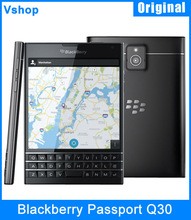 Unlocked Original BlackBerry Passport Q30 Mobile phone Qual core 3GB RAM 32GB ROM 13MP Camera GPS