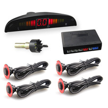 Car Parking Sensors 4 original 13mm flat sensors Reverse Backup Radar Buzzer Alarm LED Display White/silver/black
