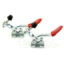 U119 Free Shipping 2Pcs Toggle Clamp GH-201A 201-A Horizontal Clamp Hand New Tool