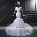 Real Photos Perfect Lace Mermaid Wedding Dress 2016 Appliques Backless Bridal Gowns Dresses vestido de noiva