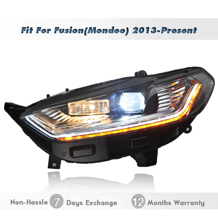 Replacement Xenon Projector Headlights Headlamp with LED DRL and HID