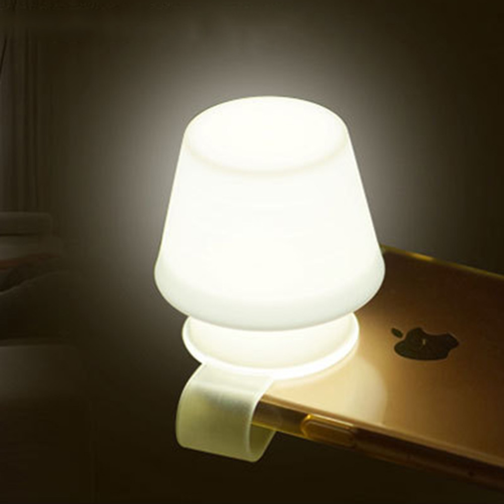 Hot Silicon Mobile Cellphone Soft Flashlight Lampshade Clip Mini Night Light New
