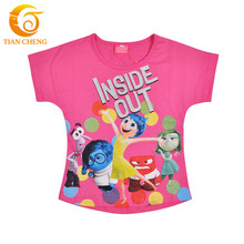 2-10T Summer Inside Out T Shirt Children Cotton Inside Out Costume T Shirt For Baby Girls Tees Kids Clothes Inside Out Shirt