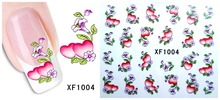 60Sheets XF1061 XF1120 Nail Art Flower Water Tranfer Sticker Nails Beauty Wraps Foil Polish Decals Temporary