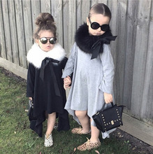 Autumn vestido de festa longo high quality fashion long sleeve bobo choses baby rompers cotton Rotate 360 degrees dress for girl