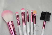 7pcs 9 Colors Comestic Brushes Sets Portable Professional Make up Brush Kit Wool Makeup Brushes Tools