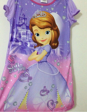 hot sale Sofia Princess girl s Nightgown Cartoon night dress kids pajamas children girls sleepwear nightgown