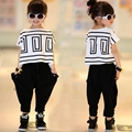 2016 New Girls Summer Clothes Outfits Roupas Infantis Menina Short T shirts Pants Girls Tracksuit Batwing