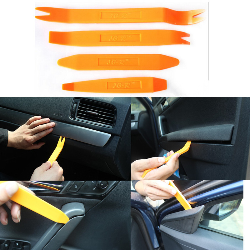 New 2015 4PCS CAR AUDIO DOOR CLIP PANEL TRIM DASH AUTO RADIO REMOVAL PRY TOOL SET