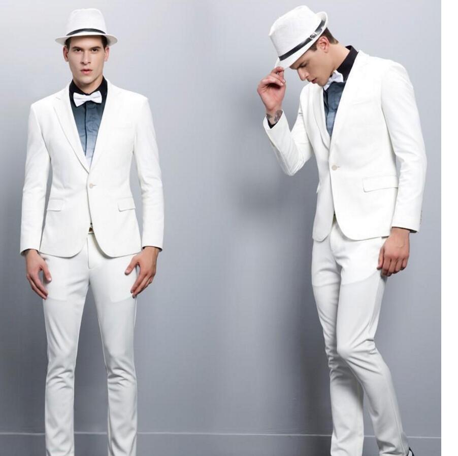 Compare Prices on Mens Slim Fitted White Suit- Online Shopping/Buy