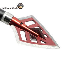 6pcs lot 125 Grain 4 Blade Outdoor Hunting Archery Arrowhead Shooting Military Steel Arrow Tip Broadheads