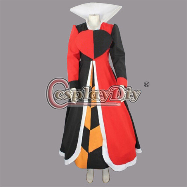Queen of Hearts Cosplay Costume For Adults Women And Girls Halloween Clothing Custom Made D0706
