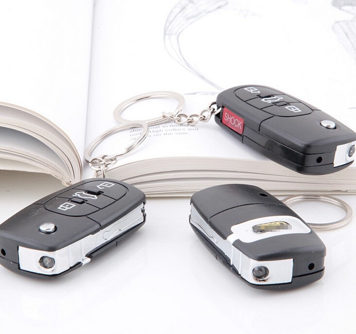 2021 Trick Toys Electric Shock Cars Key Props Stuffed Kids Keys Chains