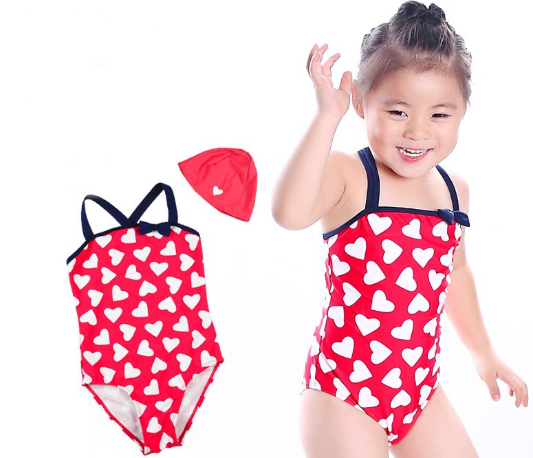 Free Shipping 2 14yrs Hot girls swimming suit cheap cute monokinis bathing suits Children set ...