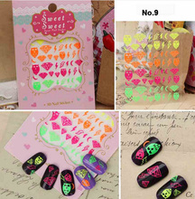 New Beauty 3D Colorful Nail Art Tips Stickers Decal Wraps Acrylic Manicure Decorations Beautiful Fashion Nail