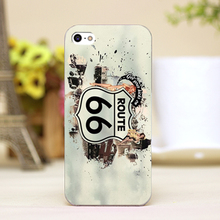 pz0008-1 Highway 66 Design Customized cellphone transparent case cover for iphone cases for iphone 4 5 5c 5s 6 6plus
