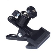 Hot New Metal Photo Studio Flash Spring Clamp Clip Mount With Ball Head–Black