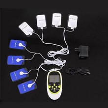Health Electric Massager Multi function Dual Channel Output 8 Electrodes Electronic Pulse Massager LCD Digital Therapy
