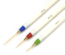 3 Pcs Nail Art Tips Tools Polish Pen Brush Drawing Stripe Liner DIY Nail Dotting Free Shipping#M01060