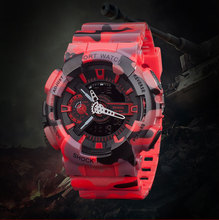 New Mountaineering Double Movement Dual Display Electronic Watches Men Military Camouflage Casual Wristwatches Waterproof Unisex