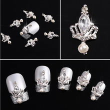 10pcs 3D Crown Crystal Rhinestone Alloy Nail Art Stickers Glitters DIY Decorations Chic Design 5GOP