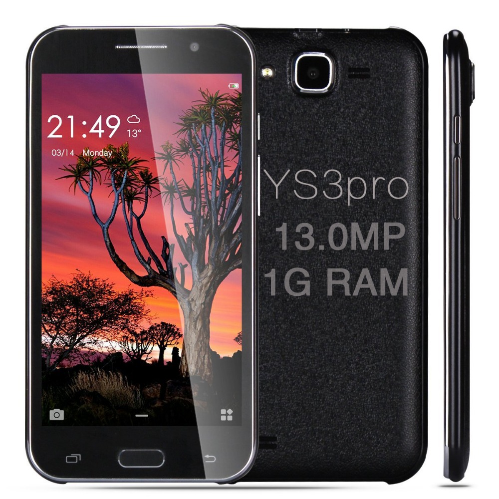 2016 New 5 0 inch YS3pro smartphone QHD 13MP camera MTK6580 Quad Core 1GB RAM 8GB