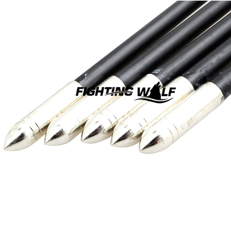 2 White 1 Black Feather Fiberglass Composite Bow Hunting Arrow Free Shipping 12PCS