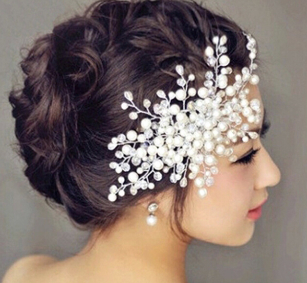 Free-shipping-2015-Bridal-wedding-hair-accessories-pearl-flower-tiara ...