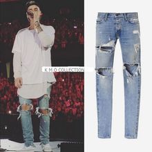mens jumpsuit designer RedLine rock star justin bieber kanye skinny ripped denim designer jeans for men high quality fear of god