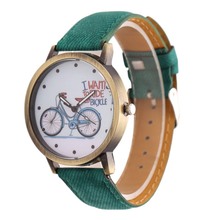 Girl Boy Fashion Bike fabric Quartz Watches Men Sports Watches Women Dress Watch wristwatch relogio masculino