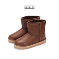 Genuine leather boots women Women s ugs fur boots Shoes Bottine femme Waterproof Winter footwear Ugi