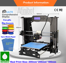 2015 Afinibot Upgraded Quality High Precision Reprap Prusa i3 DIY 3d Printer kit with 2 Rolls