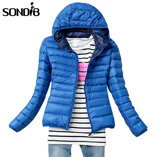 5 Color 2015 New Winter Jacket Women Outerwear Slim Hooded Down Jacket Woman Warm Down Coat