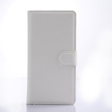 Slim Luxury Handmade PU Litchi Leather Wallet Case Carrying Folio Cover With Stand Function For Huawei