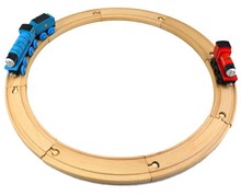 8pcs/lot DIY children wooden train tracks toys beech wood train railway Tomas and friends slot train