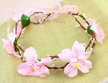 Women Girls Bride fabric Floral Flower Hairband Headband For Festival Party Wedding Bridesmaid hair accessories
