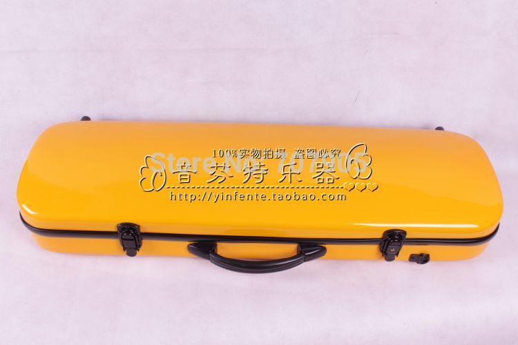 Фотография yellow color 4/4 Violin case Glass Fiber Soft Imitate  #001