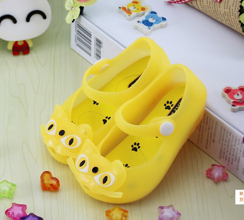 Baby girls sandals summer style Mini Melissa kid shoes high quality Cartoon cat jelly Bow Shoes fashion calcados infantil menina (13)