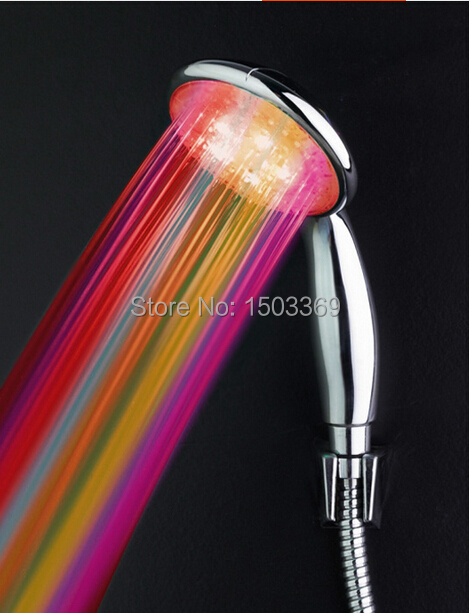 2016 fashion high quality ABS material bathroom LED shower head LED shower faucet hand held shower head