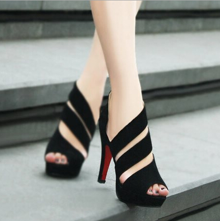 Free shipping 2015 summer night women shoes Fish mouth side zippers with documentary shoes waterproof Taiwan