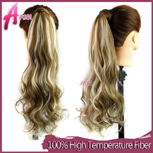 Synthetic Long Wavy Clip In Wrap Around Ponytail Fake Hair Extension False Hair Ponytails Pad Hairpiece